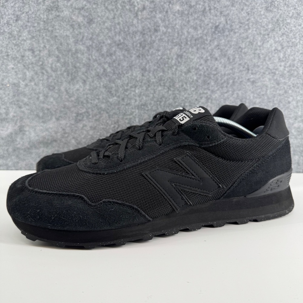 New Balance 515 Sneakers Mens 12 Black ML515AGR Suede Mesh Low Top